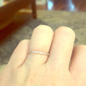 Rose gold diamond wedding band